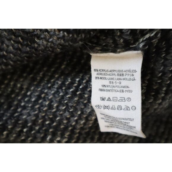 Free People Women Sz M Black Faeri Superstar Geometric Boxy Cropped Sweater - Picture 4 of 9